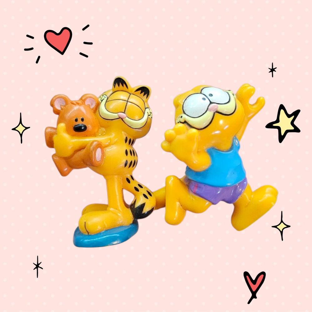 Vtg Garfield minifigure bundle